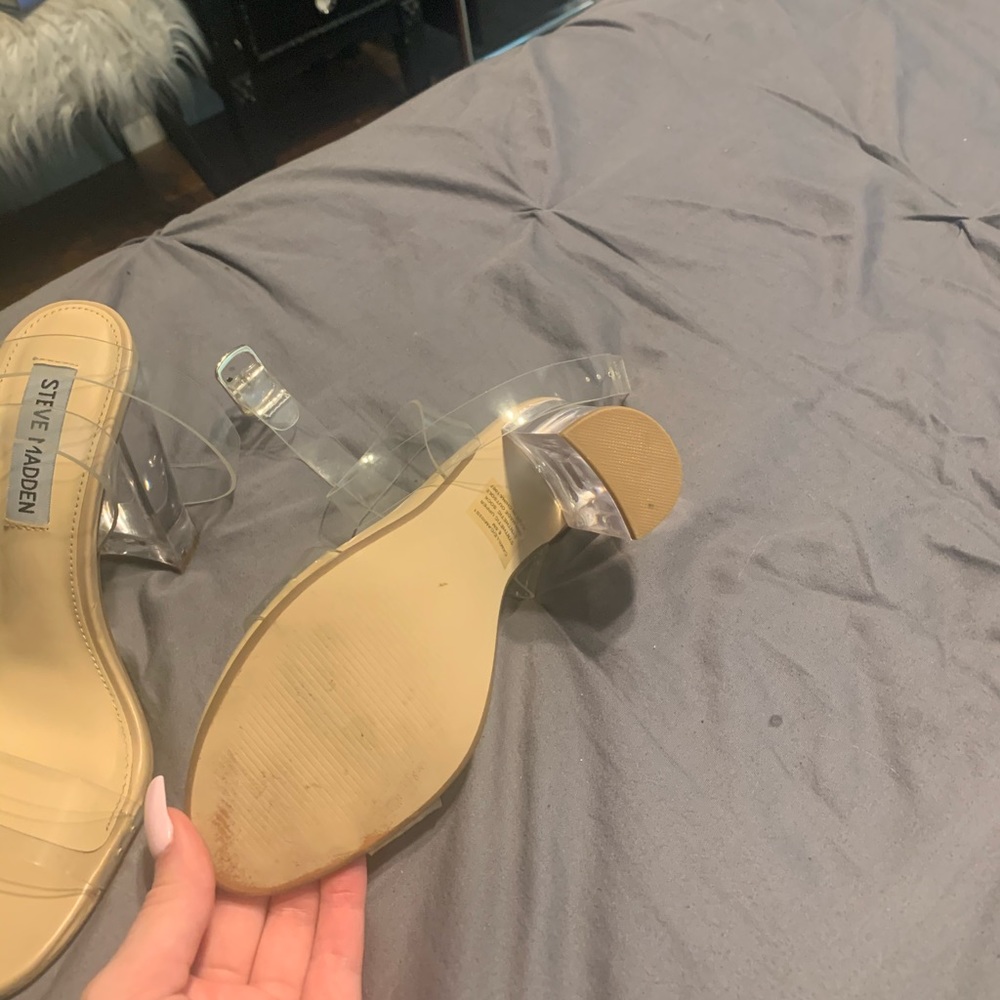 STEVE MADDEN CLEAR SEXY STRAPPY HEELS - Picture 11 of 12